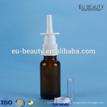 1/3 oz Amber Glass Bottles with Nasal Spray Tops